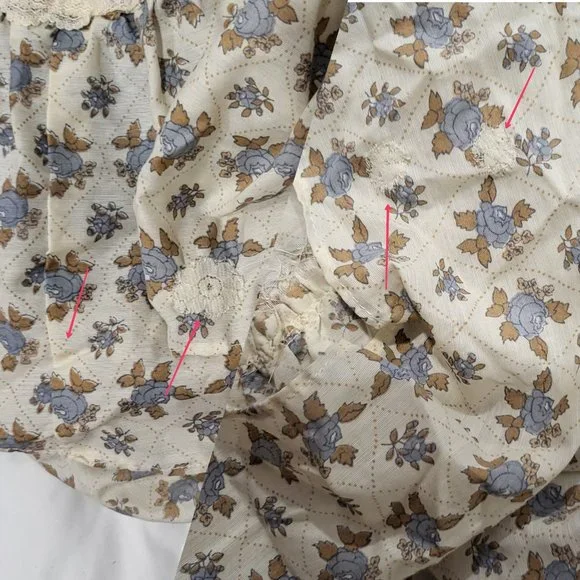 Blue Velveteen Rose Corset Gunne Sax Maxi - Picture 3 of 3